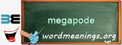 WordMeaning blackboard for megapode